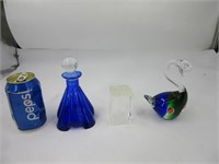 3 pièces en verre dont un Murano