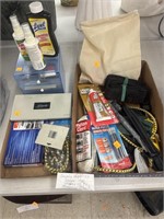 Group Lot of Camping Supplies, Straps, Glue,