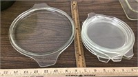 Glass round casserole lids 2 sizes