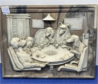 Incolay Stone Wall Art “ Dogs Playing Poker “ 13