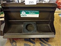 Metal Inkwell Stand w/ Cities Services Sticker