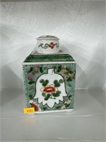 Vintage Asian porcelain Tea Caddy