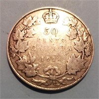 1929 CANADA SILVER 50 CENT