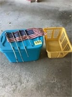 Tote laundry basket 4 flags