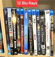 Lot of 12 Blu-Rays Wolverine, Shazam, Toy Story 4