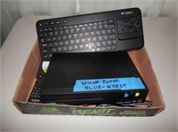 Sanyo DVD player & Logitech keyboard