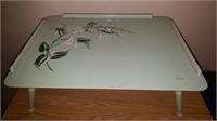 Green Wood Floral Tray