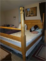King Four Poster Wood Bed Frame