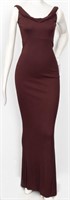 Vera Wang Burgundy Sleeveless Gown