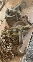 vintage 1 ton chain and pulley