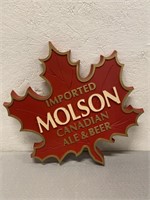 Plastic Imported Molson Canadian Ale & Beer Sign