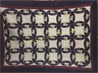 Double Wedding ring Pattern twin quilt