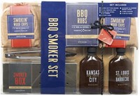 Ultimate BBQ Smoker Gift Set with Wooden Cutting B