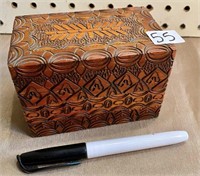 WOOD CARD BOX