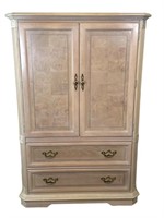 Wardrobe Armoire Light Beige Wood 2 Drawer