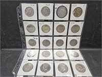 20- Kennedy Half Dollar Coins