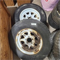 15" Trailer wheels tires shot