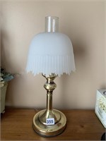 DRESSER LAMP W/ FROSTED SHADE