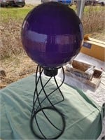 Sun Gazing Ball with Wrought Purple
