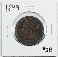 1849  Large Cent   VG