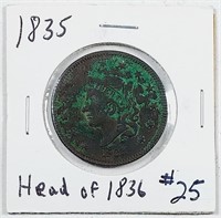 1835  Head of 1836  Large Cent   VG
