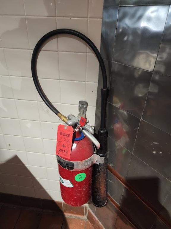 RED FIRE EXTINGUISHERS