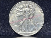 1946 Walking Liberty Half Dollar (90% silver)
