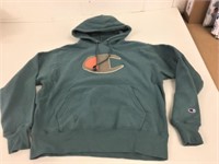 Champion Pullover Hoodie Carefree Teal Size M