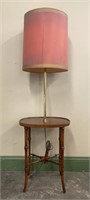 Inlaid Mahogany Stretched Base Floor Lamp