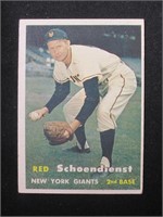 1957 TOPPS #154 RED SCHOENDIENST GIANTS