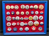 1972 political pins repro Roosevelt FDR Nixon