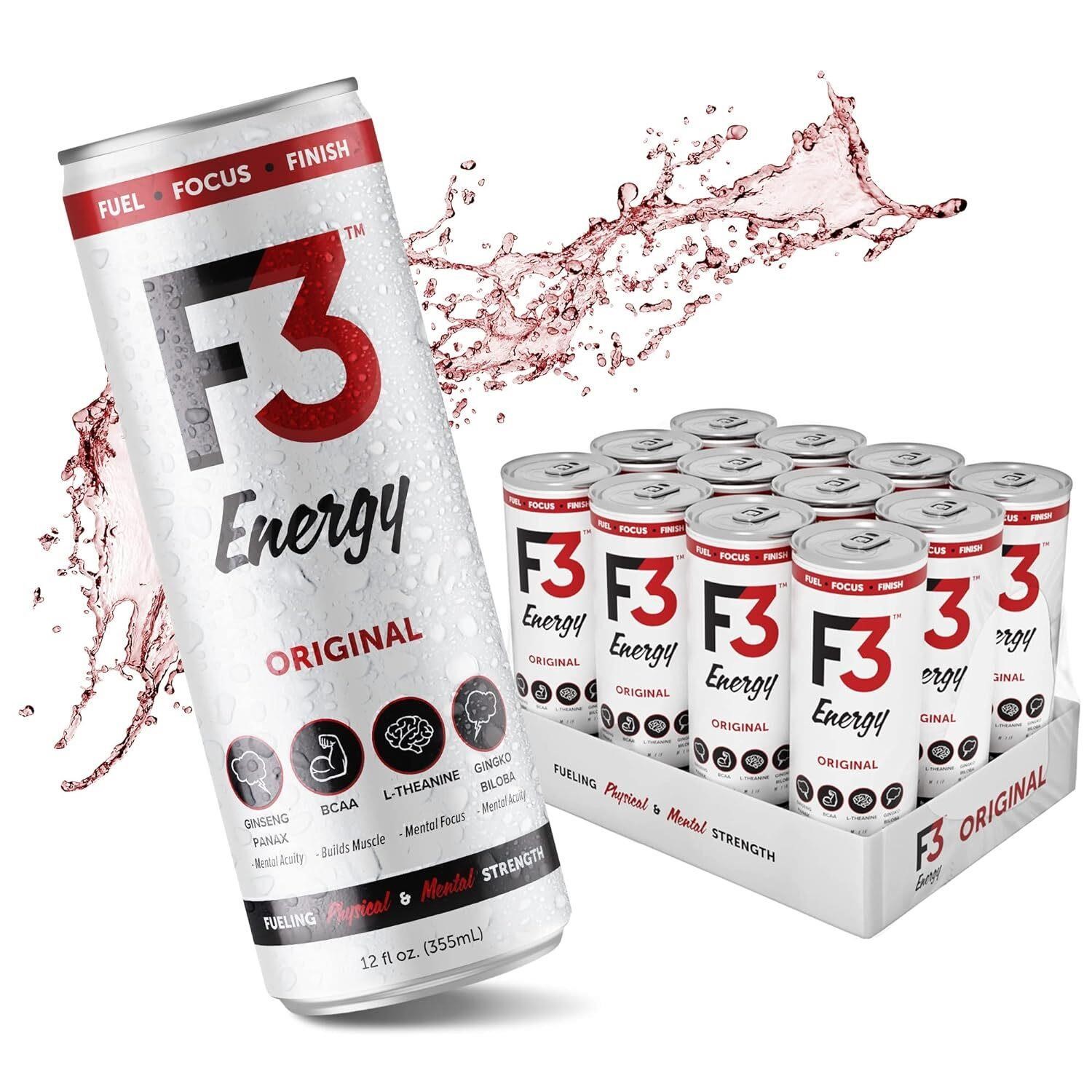 $23  F3 Energy Drink - w/BCAA  355 ml (12 pack)
