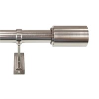 Brushed Nickel Iron Single Curtain Rod