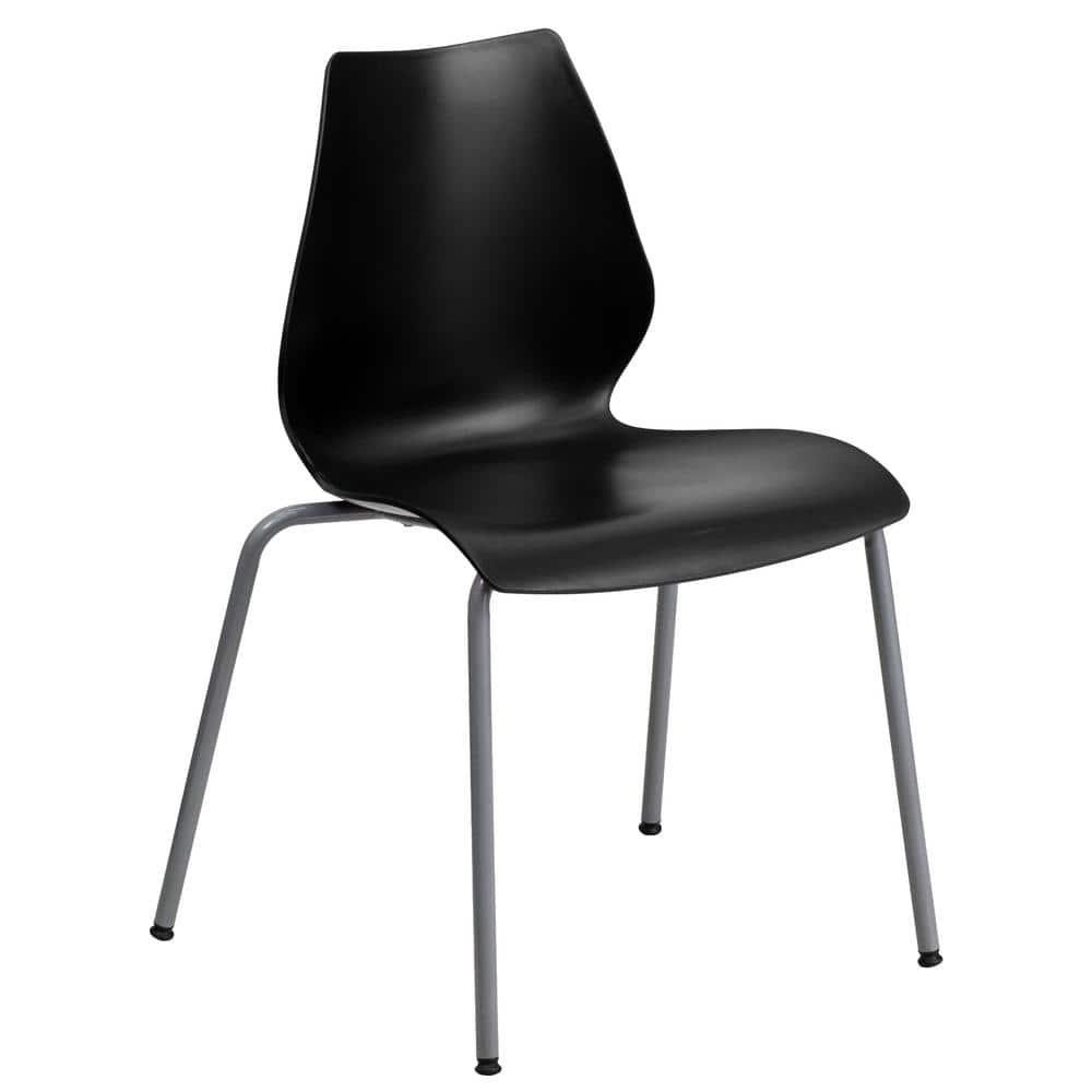 Plastic Stackable Chair in Black 5pc