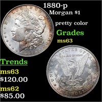 1880-p Morgan $1 Grades Select Unc