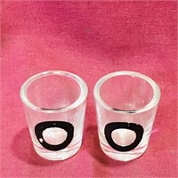 Pair Of Miniature "O" Shot Glasses