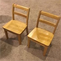 Pair of child's wood chairs