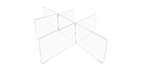 USA SEALING BULK-CPD-80 Clear Plastic Dividers