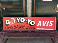 Original Rusell Yo-Yo Champion Tournament Sign
