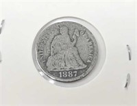 1887 Liberty Seated Dime