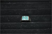 Men's mkd Sterling & turquoise ring