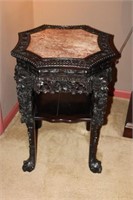 Ornately Carved Antique Oriental Marble Insert