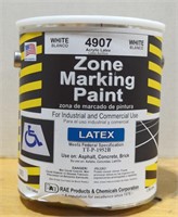 White Zone Marking Paint 1 Gal. Bidding 1xtq