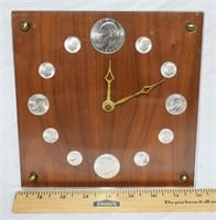 UNITED STATES SILVER COINAGE WALL CLOCK -