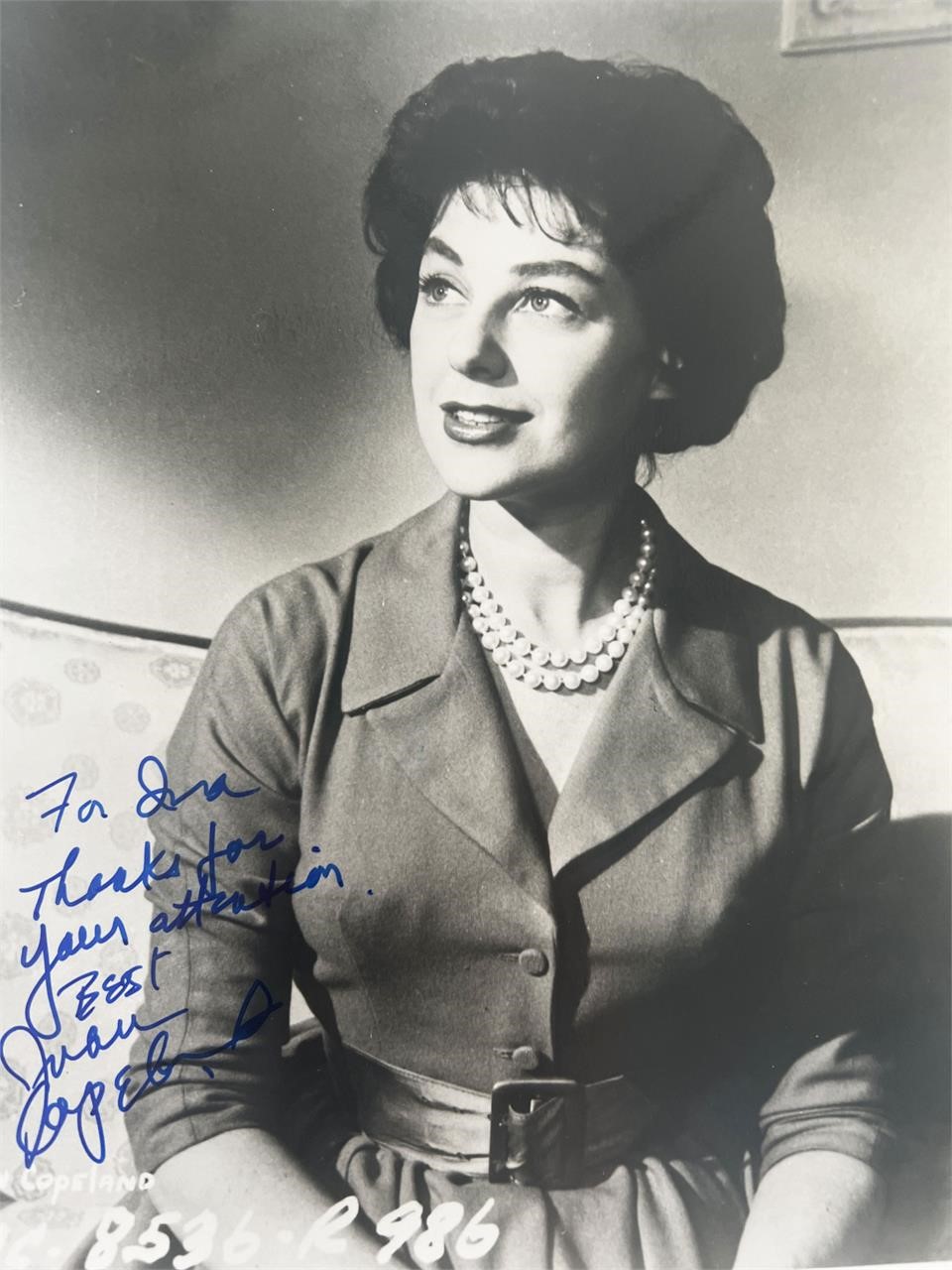 Joan Copeland signed photo