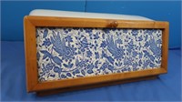 Vintage Ceramic Bread Box 7.75hx18hx11.5"d