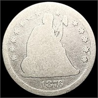 1876-CC Seated Liberty Quarter NICELY CIRCULATED