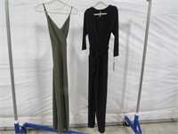 (2) Misc. Black & Olive Women's Dresses Sz. L