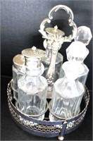 SILVER PLATE CONDIMENT SERVER