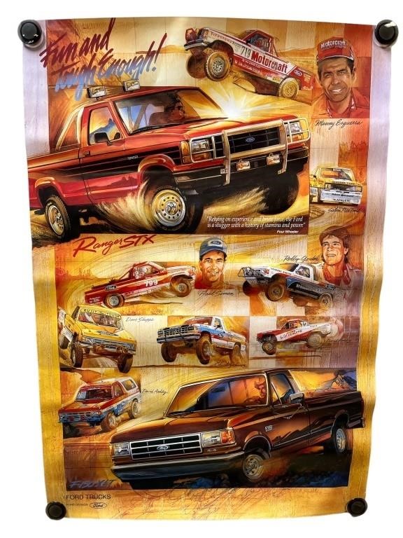 Vintage Ford F-150 XLT trucks poster